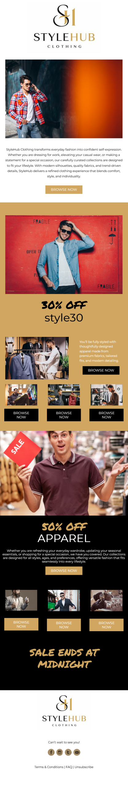 MJML Email Template #03 - Complete View
